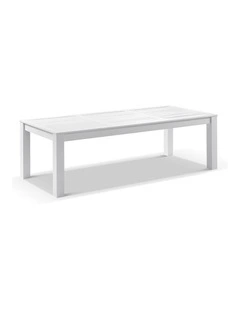 Santorini 2.5m Outdoor Rectangle Aluminium Dining Table White