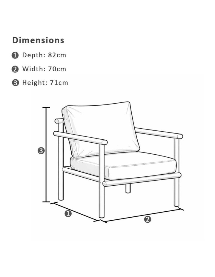 Elanora 2 1 1 Outdoor Lounge Setting with Coffee Table image 6