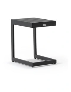 Santorini Outdoor Aluminium Slide Under Side Table Charcoal