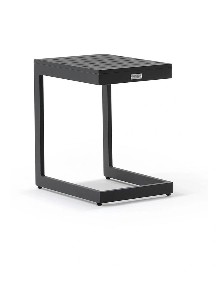 Santorini Outdoor Aluminium Slide Under Side Table Charcoal image 1