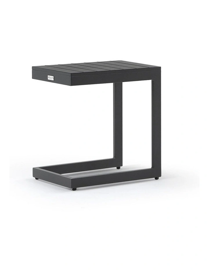 Santorini Outdoor Aluminium Slide Under Side Table Charcoal image 2