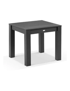Santorini 0.9m Outdoor Square Aluminium Dining Table Charcoal