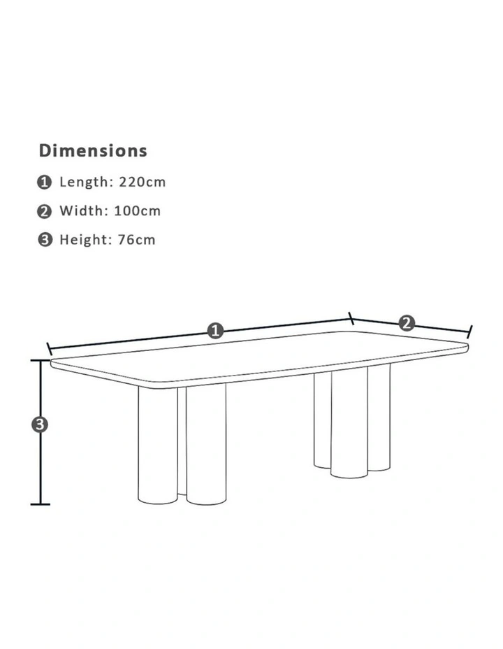 Torquay Indoor 2.2m Timber Dining table image 5