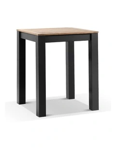 Balmoral Outdoor Square Teak Top Aluminium Bar Table Charcoal
