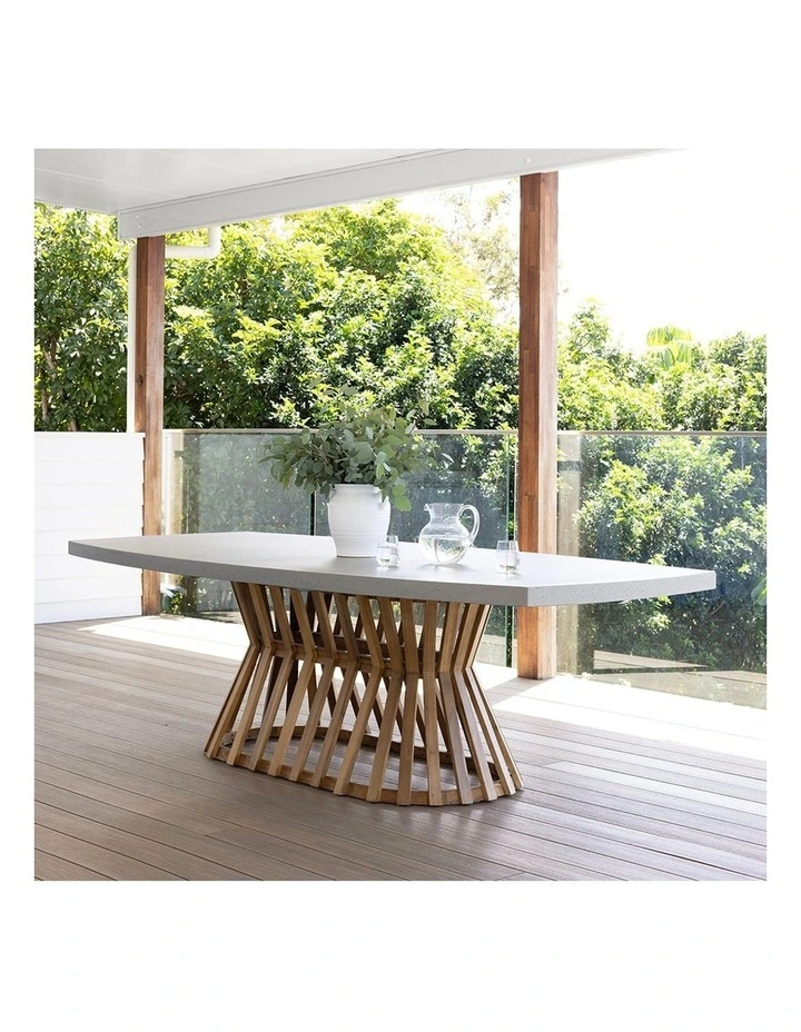 Waverley 2.6m Outdoor Concrete Look Dining Table image 5