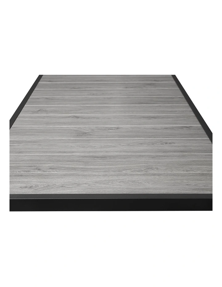 Southport Outdoor 2.17m Aluminium and Ceramic Rectangle Dining Table Slate Grey image 3