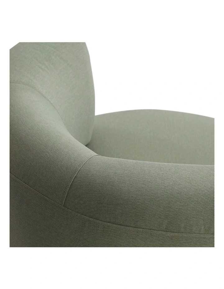 3 Seater Outdoor Fabric Lounge in La Palma Green image 3