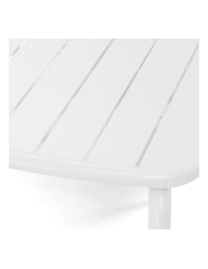 Mornington Outdoor 1.5m Bar Setting with 6x Stools White image 4