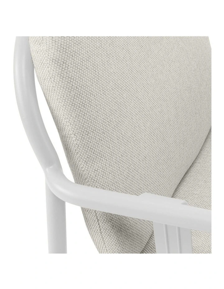 Mornington Outdoor 1.5m Bar Setting with 6x Stools White image 5