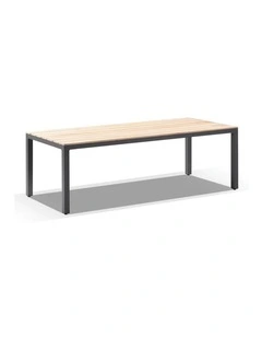 Tuscany 8 Seater Teak & Aluminium Dining Table Charcoal