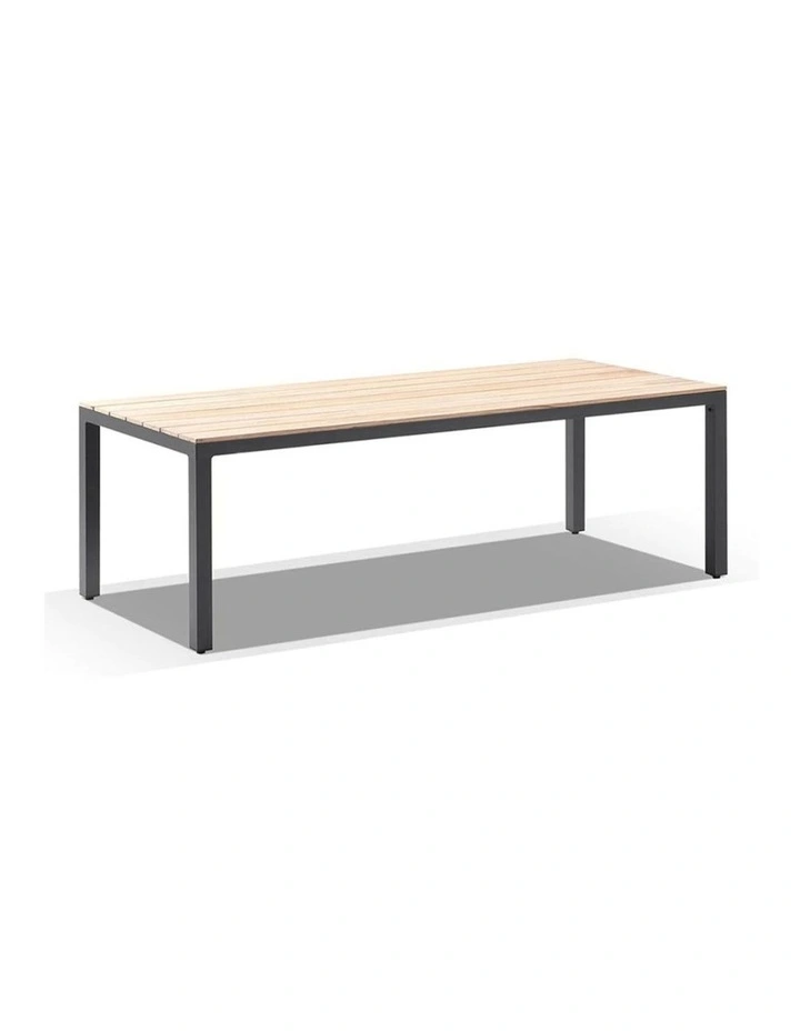 Tuscany 8 Seater Teak & Aluminium Dining Table Charcoal image 1