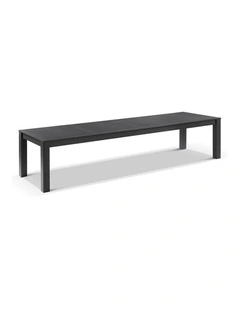 Santorini Large 3.55m Outdoor Rectangle Aluminium Dining Table Charcoal