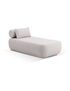 Norfolk Outdoor Aluminium Single Sun Lounge Light Dune & Sandstone Olefin Cushions