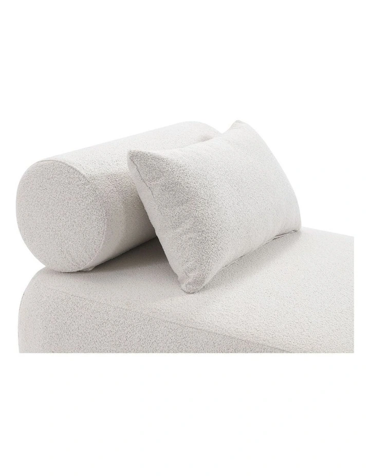 Norfolk Outdoor Aluminium Single Sun Lounge Light Dune & Sandstone Olefin Cushions image 2