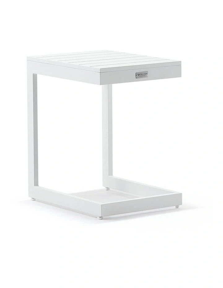 Santorini Outdoor Aluminium Slide Under Side Table White image 1
