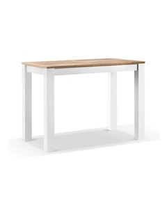 Balmoral Outdoor 1.5m rectangle Teak Top Aluminium Bar Table Charcoal