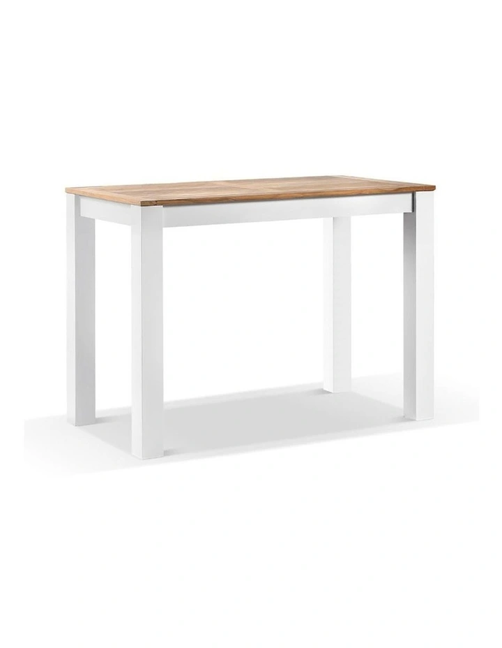 Balmoral Outdoor 1.5m rectangle Teak Top Aluminium Bar Table Charcoal image 1
