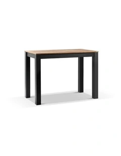 Balmoral Outdoor 1.5m rectangle Teak Top Aluminium Bar Table White