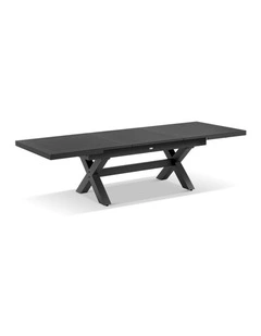 Austin Outdoor 2.2m - 3m Extension Aluminium Dining Table Charcoal
