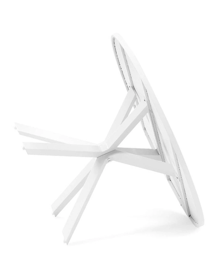 Houston Outdoor 1.2m Round Aluminium Dining Table White image 3