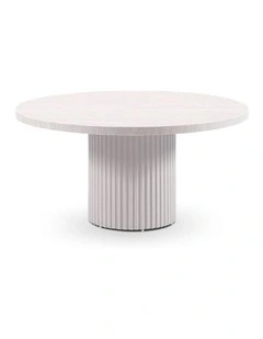 Curl Outdoor 1.5m Round Ceramic Top Dining Table Light Dune