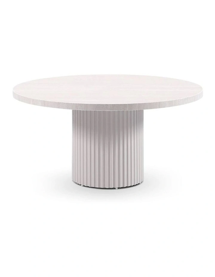 Curl Outdoor 1.5m Round Ceramic Top Dining Table Light Dune image 1