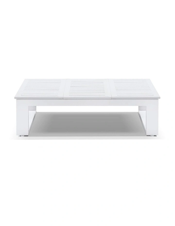 Santorini Outdoor Aluminium Coffee Table White image 2
