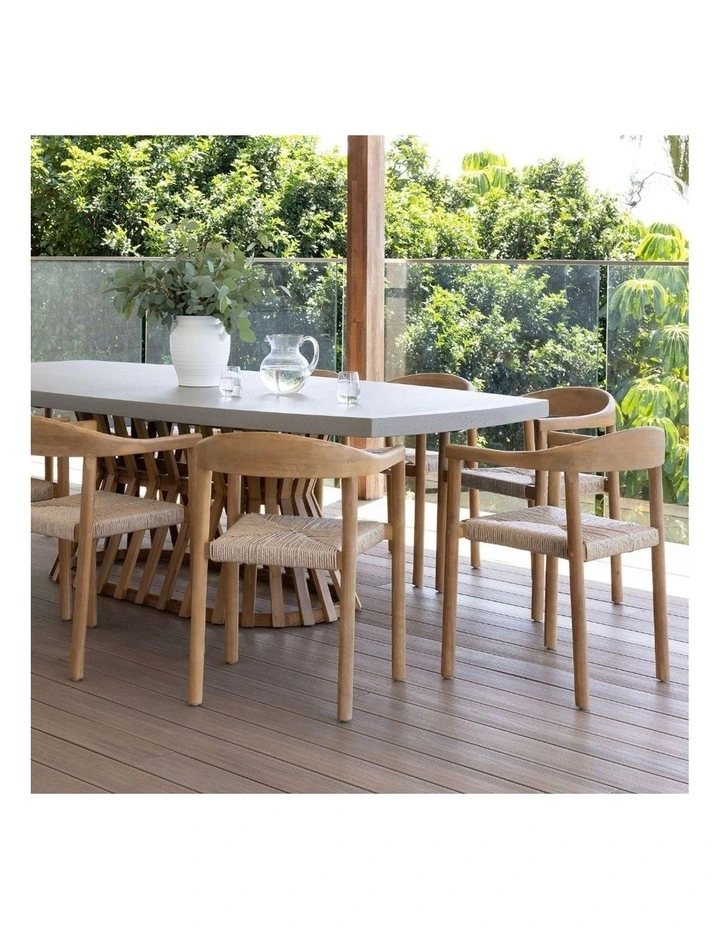 Norfolk Outdoor Aluminium Single Sun Lounge White With Side Table & La Palma Green Cushions image 7