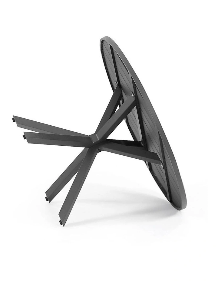 Houston Outdoor 1.2m Round Aluminium Dining Table Charcoal image 3