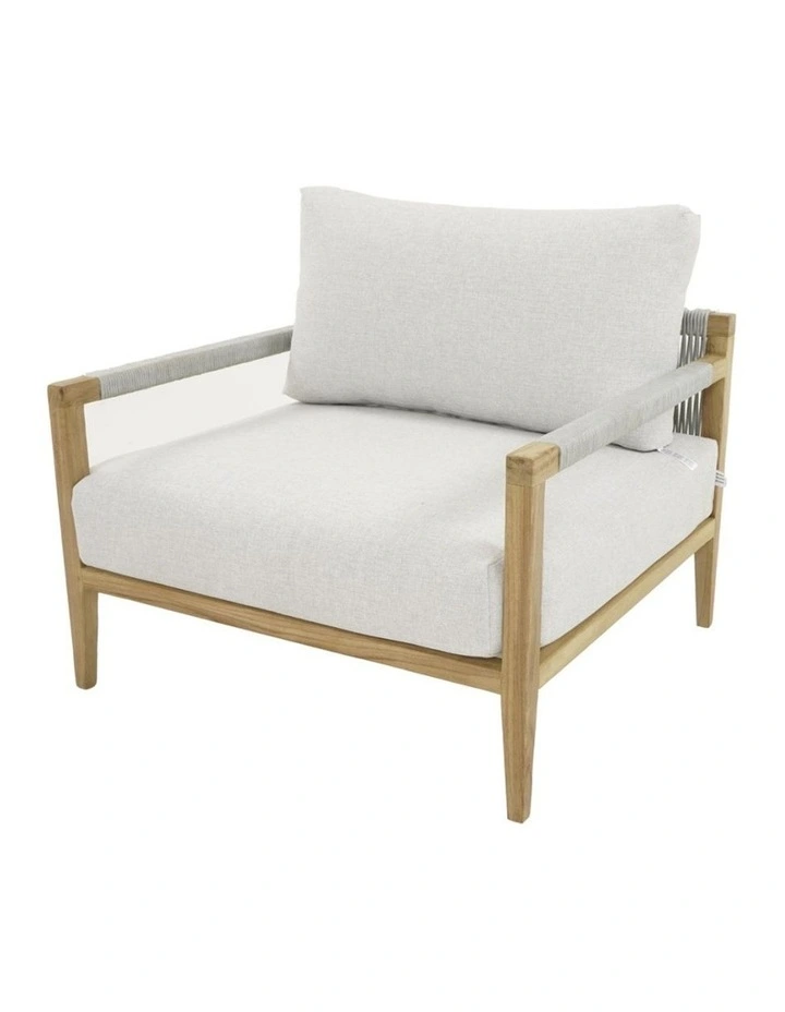 Allora 2.5 1 1 Timber and rope Lounge Setting with Coffee Table image 3