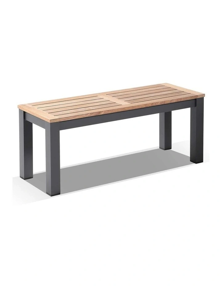 Nova Outdoor Aluminium Lounge and Dining Setting Charcoal With Single Modular & Denim Grey Cushions image 6
