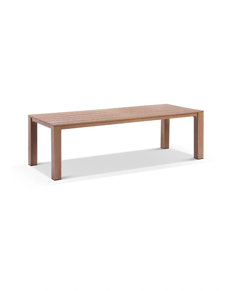 Entertainer 2.45m Outdoor Aluminium Dining Table Mahogany image 1