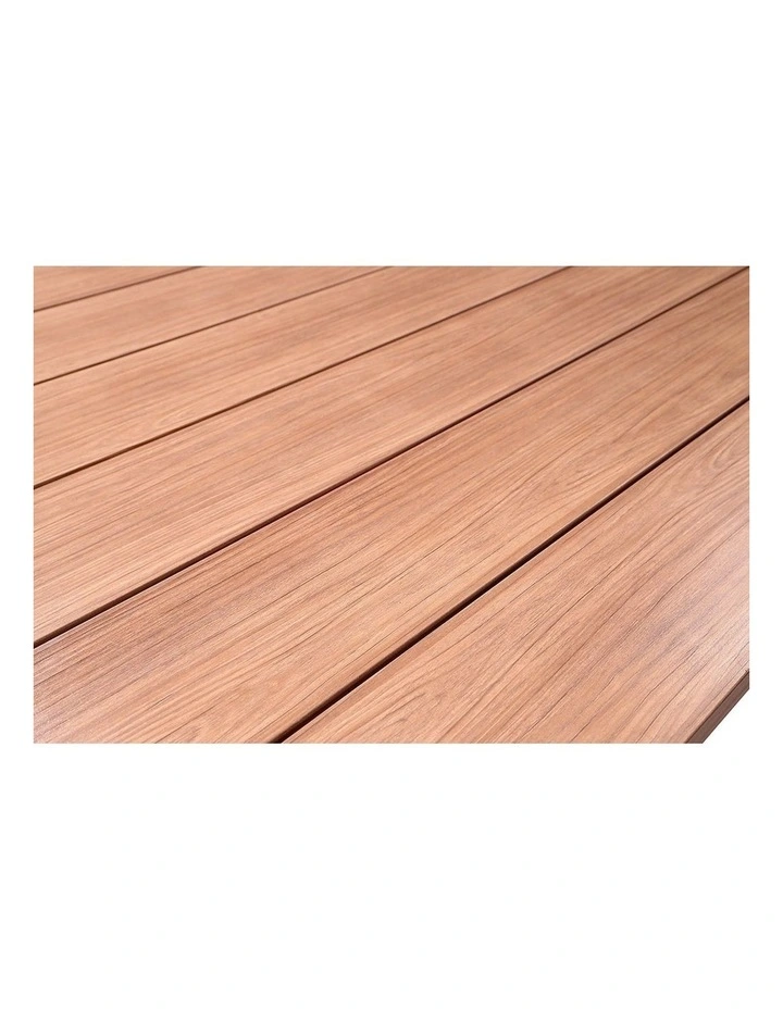 Entertainer 2.45m Outdoor Aluminium Dining Table Mahogany image 3
