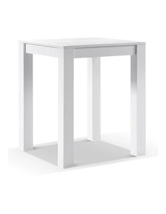 Santorini 0.9m Outdoor Aluminium Square Bar Table White