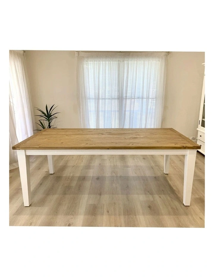 Leura Belle Rustic Rectangle 210cm x 100cm Indoor Timber Dining Table image 3
