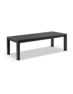 Santorini 2.5m Outdoor Rectangle Aluminium Dining Table Charcoal