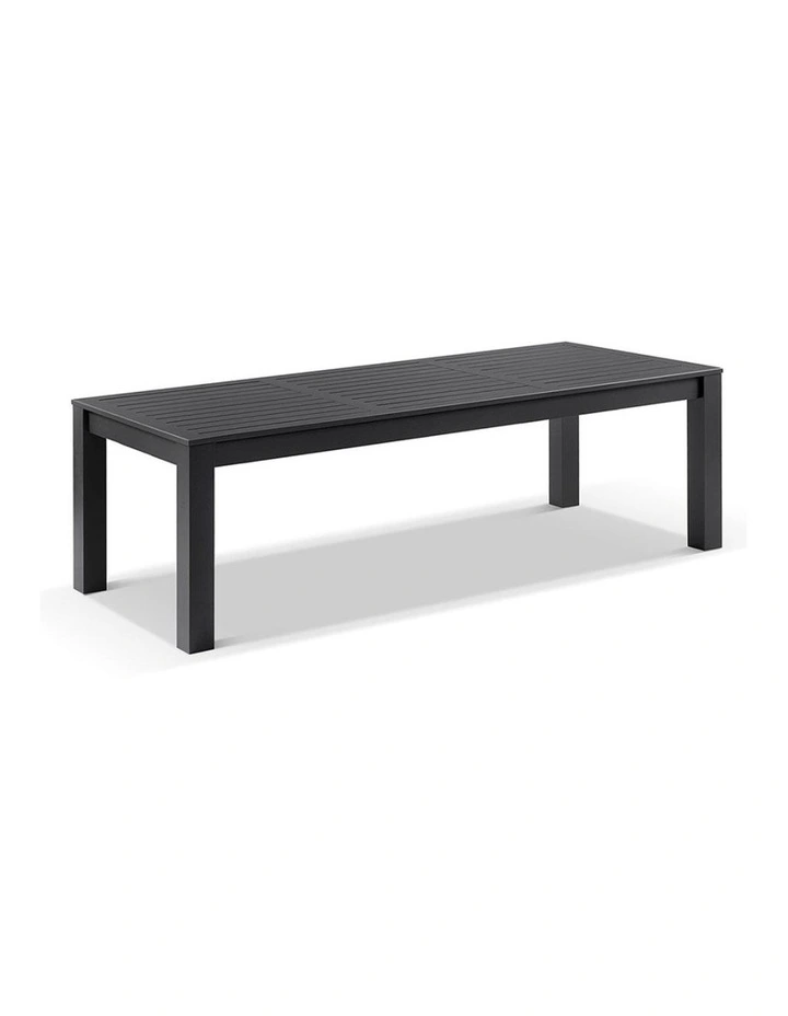 Santorini 2.5m Outdoor Rectangle Aluminium Dining Table Charcoal image 1