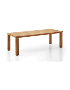 Barbados Outdoor Teak 2.4m Table in Rectangle FSC Certified Timber