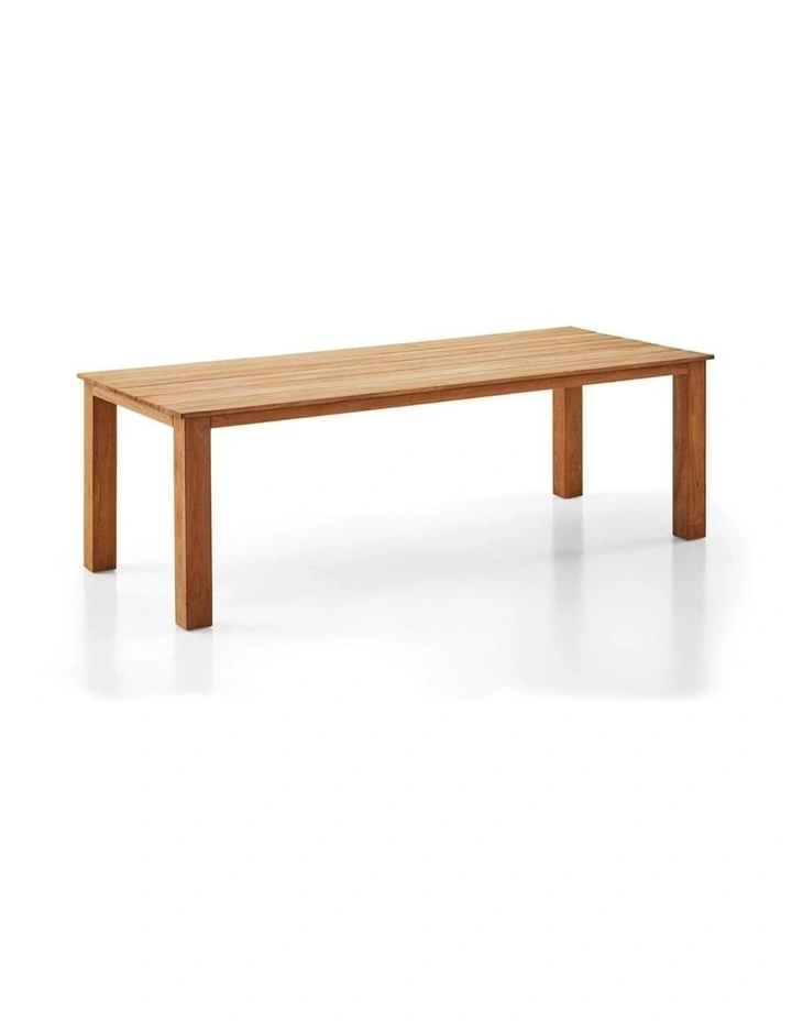 Barbados Outdoor Teak 2.4m Table in Rectangle FSC Certified Timber image 1