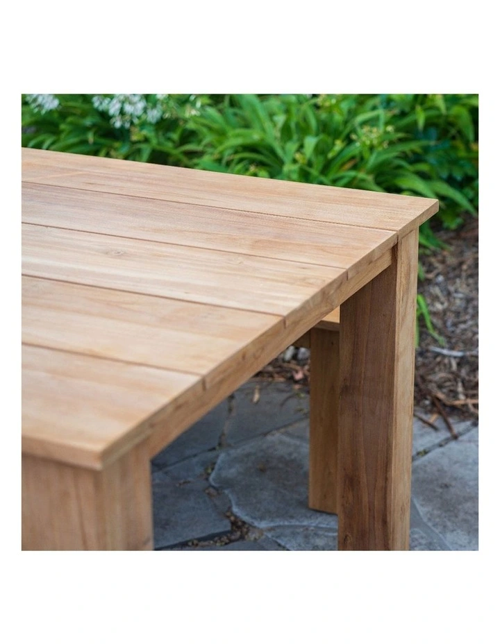 Barbados Outdoor Teak 2.4m Table in Rectangle FSC Certified Timber image 4