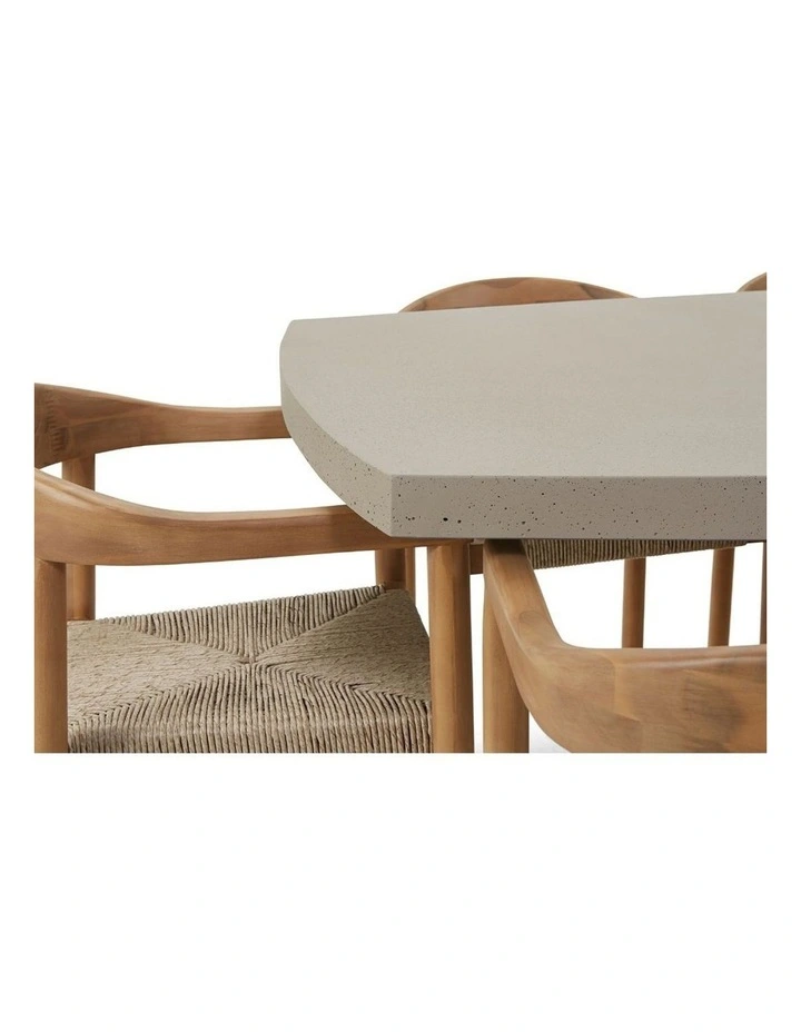 Waverley 2.6m Indoor Outdoor Concrete Look Dining Set with 10 Kotara Chairs image 6