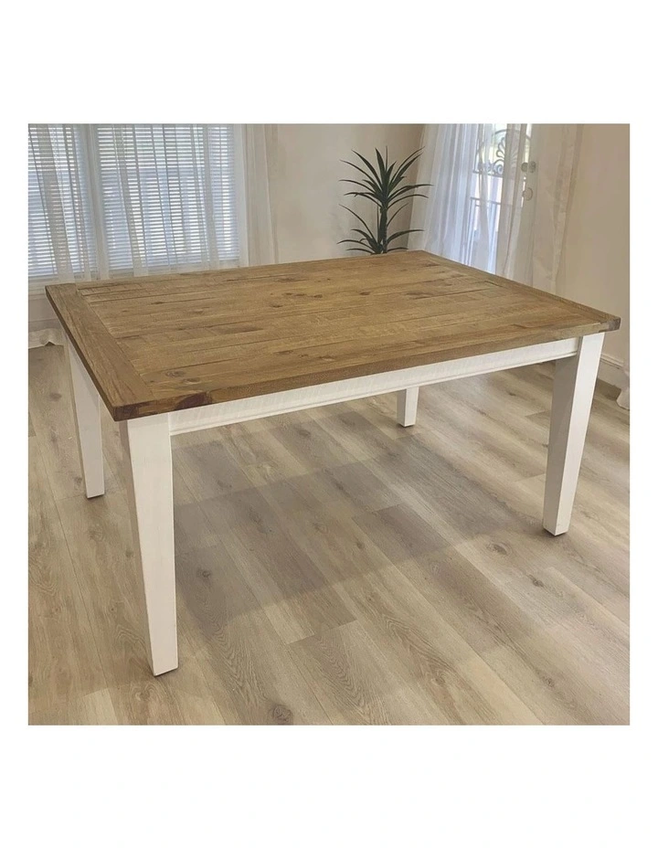 Leura Belle Rustic Rectangle 150cm x 100cm Indoor Timber Dining Table image 2