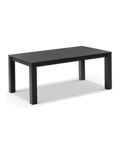 Santorini 1.8m Outdoor Rectangle Aluminium Dining Table Charcoal
