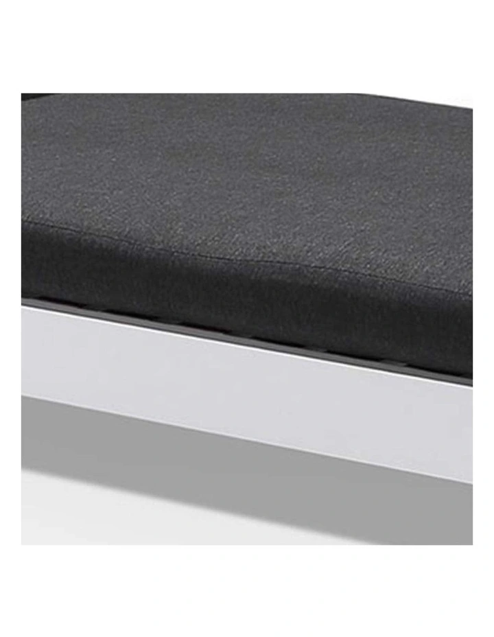 Balmoral 2m Aluminium Bar Table White With 8 Capri Stools & Denim Grey Cushions image 2