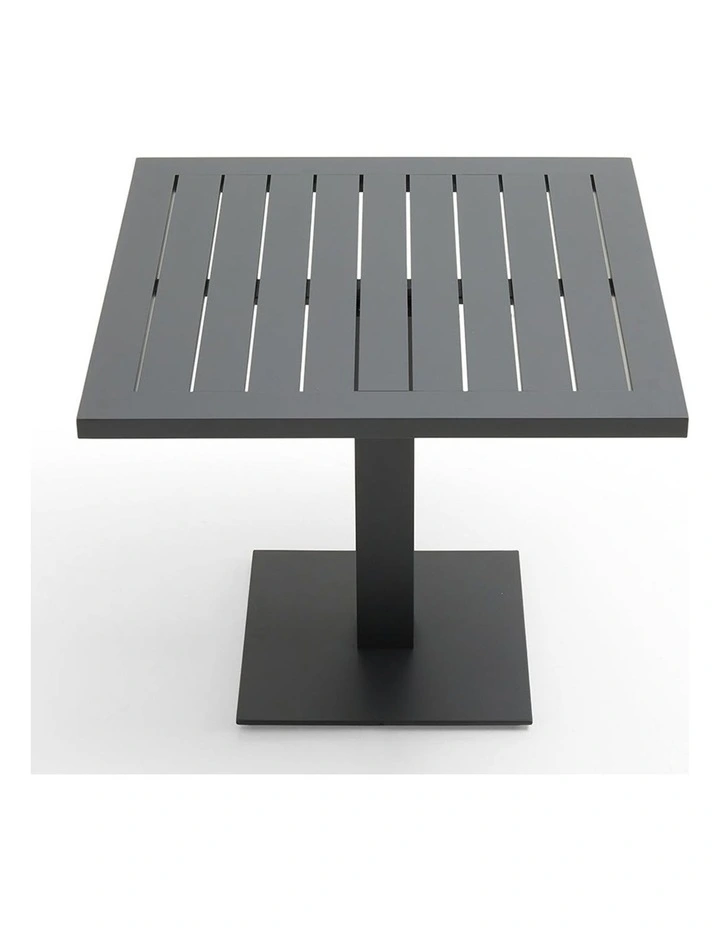 Avoca Outdoor Square Pedestal Aluminium Dining Table White image 2