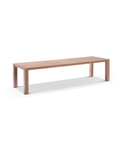 Entertainer 3.05m Outdoor Aluminium Dining Table Mahogany