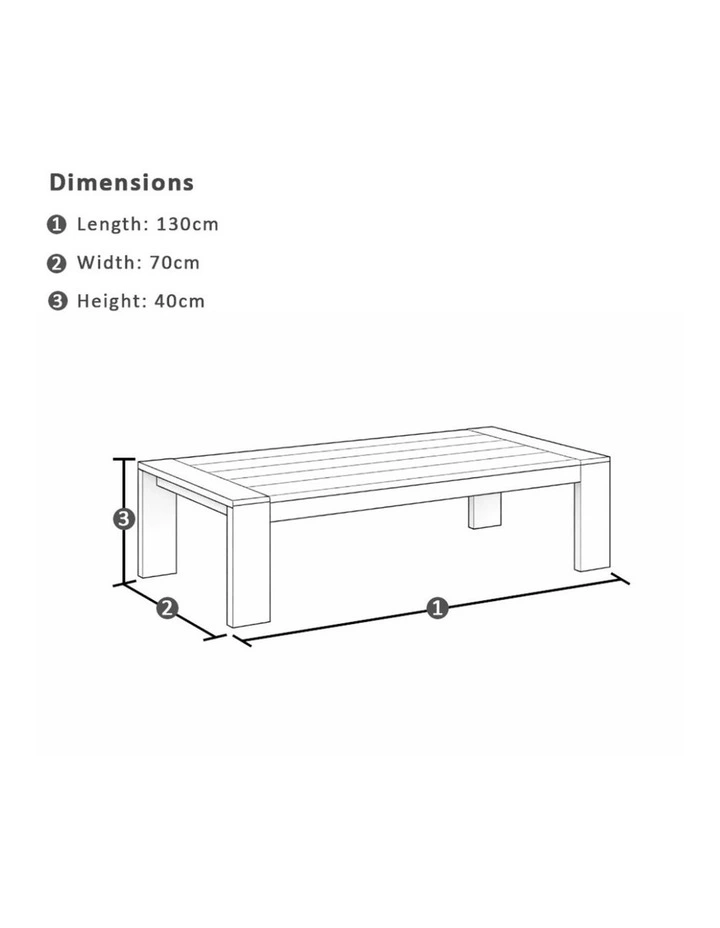 Mackay Outdoor Aluminium 3 1 1 Lounge Set Mahogany With Coffee table & Bone Cushions image 7