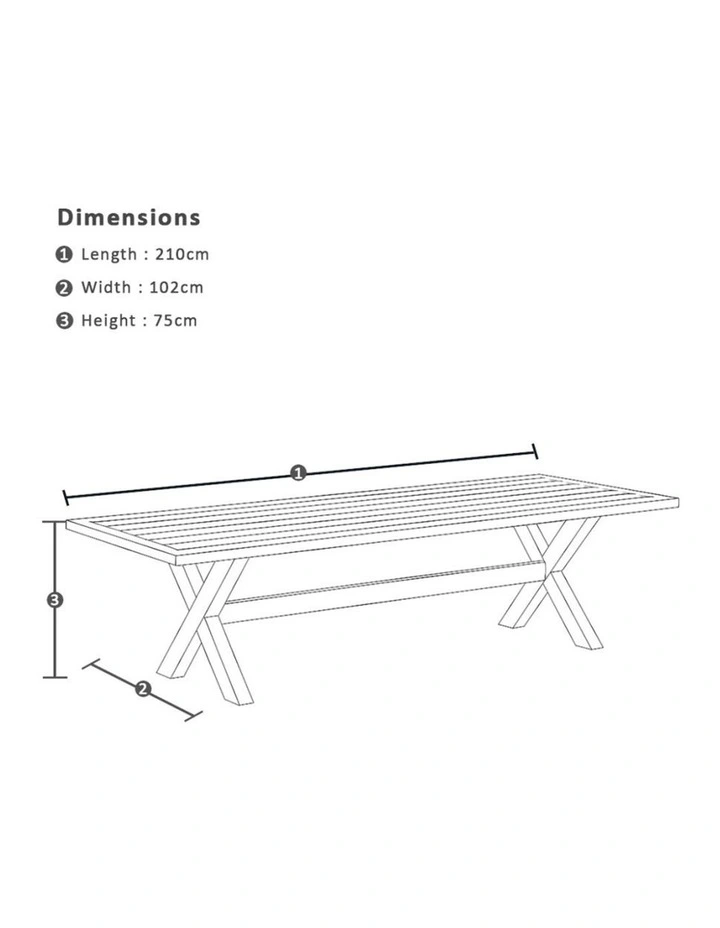 Tahitian 2.1m Aluminium Dining Table Charcoal With 8 Santorini Chairs & Denim Grey Cushions image 4