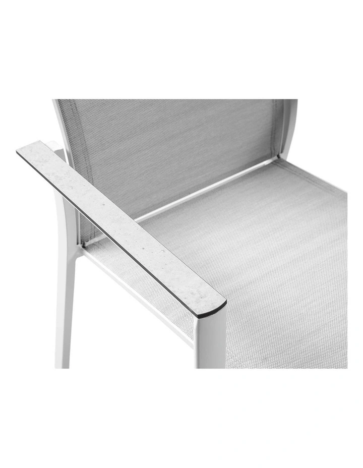 Tahitian 2.1m Aluminium Dining Table with 8 Patonga Chairs White image 3