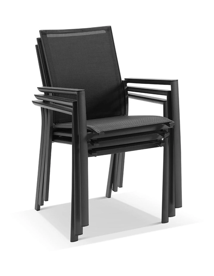 Tahitian 3m Aluminium Dining Table with 10 Patonga Chairs Charcoal image 4